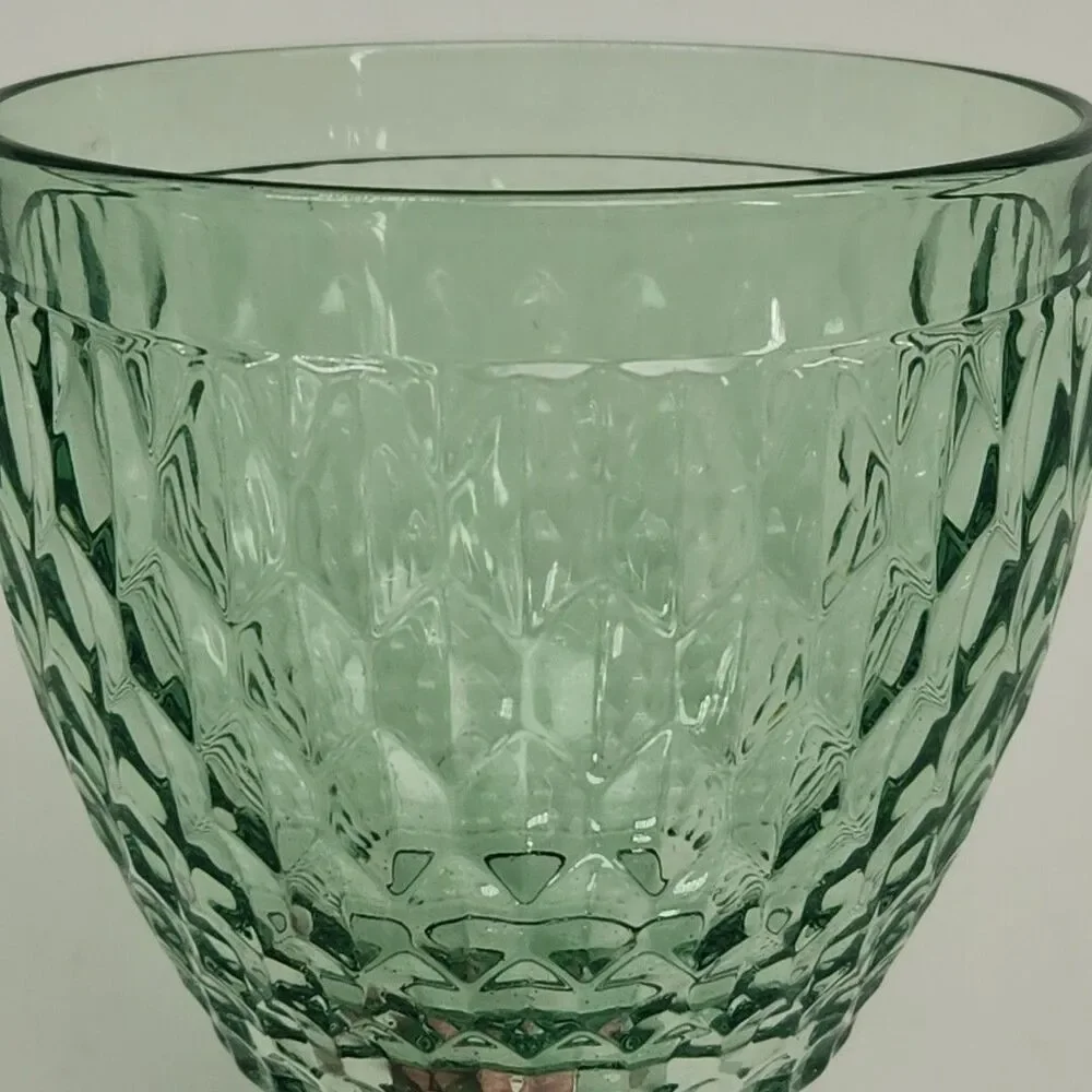 Villeroy & Boch Boston Water Goblet Green Coloured Glass Stemmed NEW
